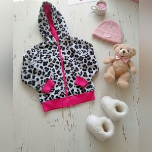 🐆💗 Healthtex Leopard Print Sherpa Jacket – Girls Size 5T (NWOT) 💗🐆
